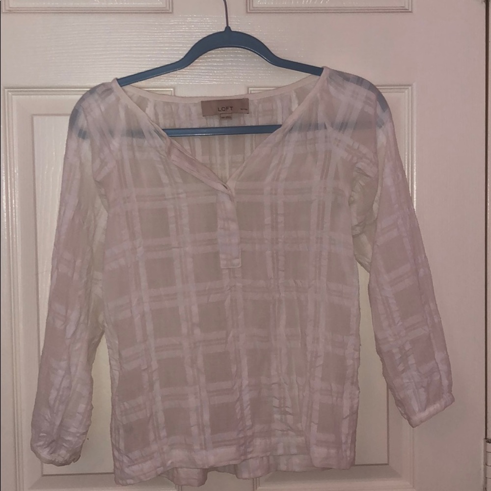 White LOFT Blouse